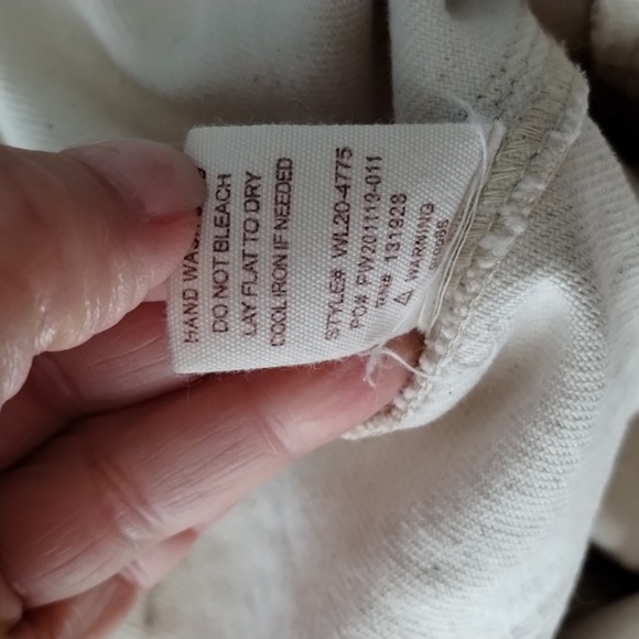 Wish List denim cream jeans split front size large 100% cotton high waist - Picture 11 of 12